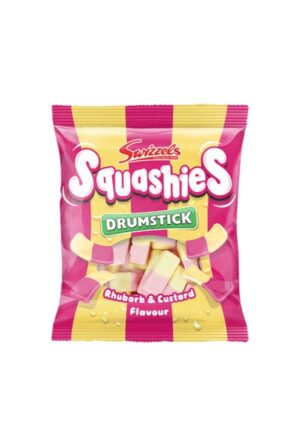 Swizzels Squashies Drumstick Rhubarb and Custard 120g 12ct